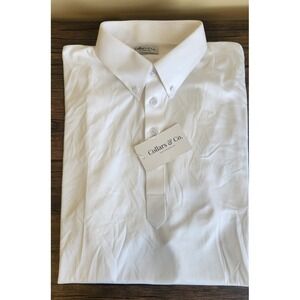 Collars & Co Mens Dress Collar Polo XL Tall White NWT